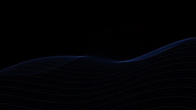 Abstract waving strings background three dimensional loop animation