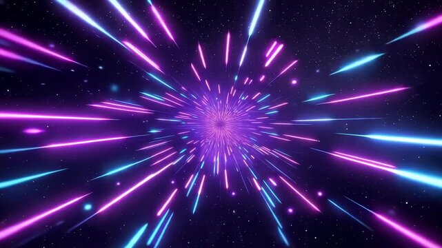 Neon Purple Radial Burst with Stellar Energy