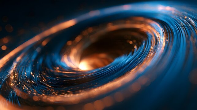 Technology Data Vortex Represented by Blue and Orange