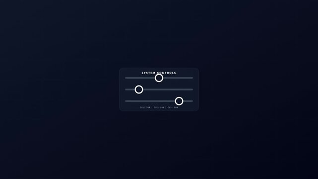 Minimalist System Control Interface Slider Animation