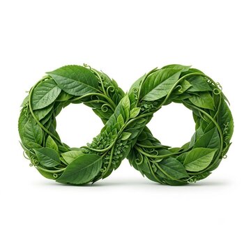 Infinity Icon Made With Leaf 