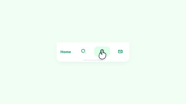 Animated Mobile Navigation Menu With Icon Interaction
