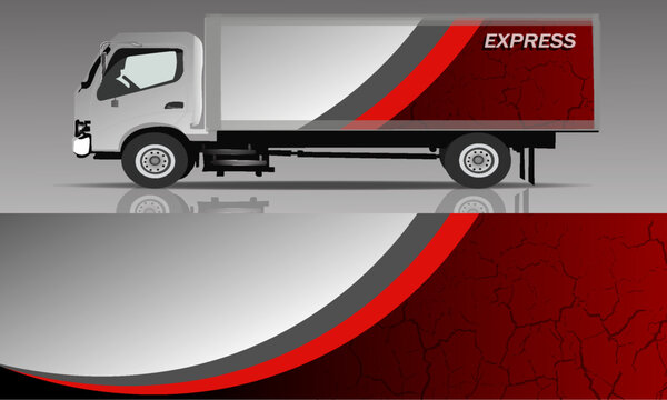 Truck Graphics. Modern abstract striped graphic designs for branding decals and wraps for trucks and vehicles.