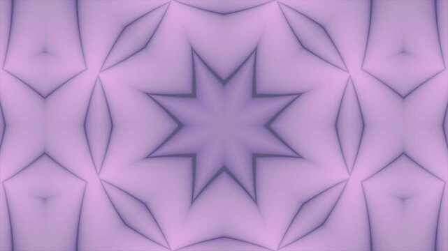 Abstract purple geometric star pattern animation
