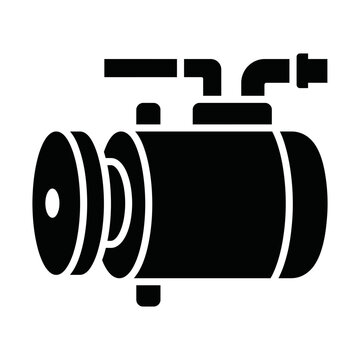 ac compressor glyph icon