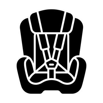 child car seat glyph icon