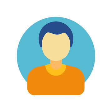 Minimalist user profile icon vector illustration isolated on gradient background design
