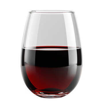 Glass of red wine isolated on white background, presenting a concept of elegance, flavor, and sophistication