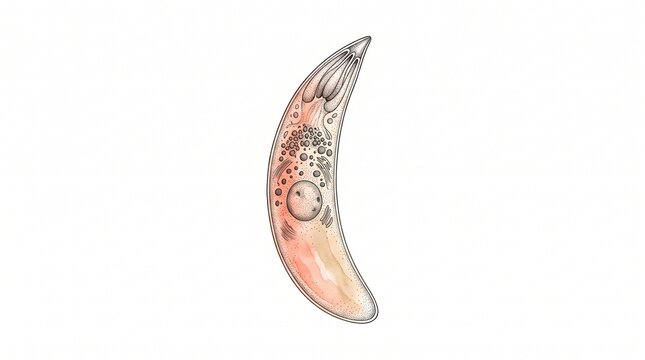 Toxoplasma Gondii Parasite Scientific Illustration