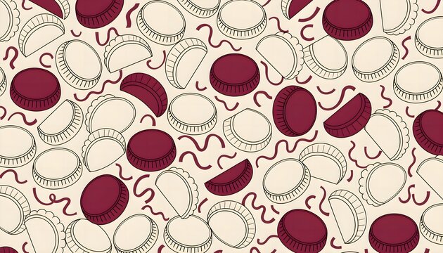 Nostalgic writing concept flat vector illustration with a seamless pattern of vintage typewriter buttons and ink ribbon accents.