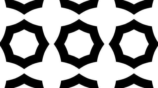 Minimalist Black And White Geometric Shape Pattern Motion Background