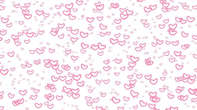 Brush Stroke Pink Hearts Seamless Pattern