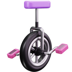 Acrobat Unicycle Bike 3D Illustration © Barudak Lier