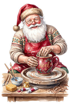  Santa Claus Ceramic Pottery Noel Artist.svg