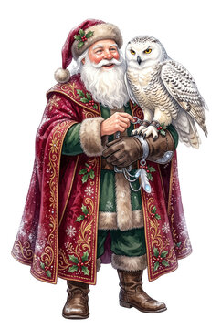 Santa Claus Snowy Owl Falconer.svg