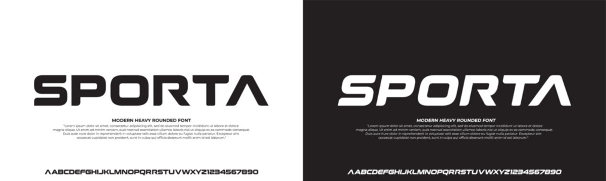 Sporta modern alphabet fonts. Typography bold typeface design for sport, technology, fashion, digital, future creative logo font. vector illustration