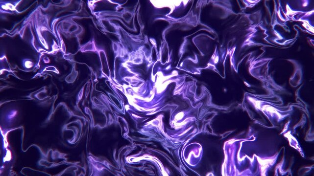 Abstract iridescent ink smoke swirling in slow motion, flowing pink purple and cyan wisps on dark background, dreamy seamless loop