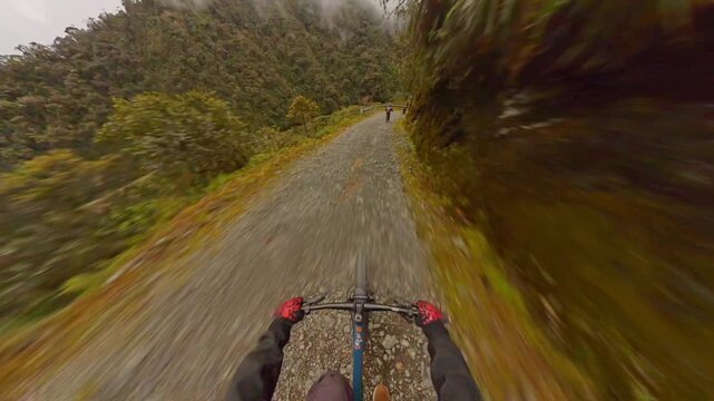 Death Road Cycling POV in Coroico, Yungas, Bolivia