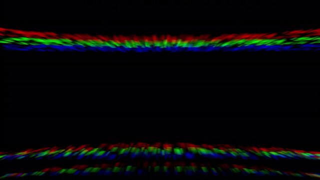 Chromatic VHS damage with a bad TV screen error and split RGB distortion