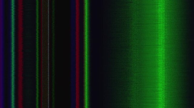 Damaged glitch transition with noisy texture and split RGB distortion for futuristic editing
