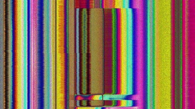 Futuristic glitch transition featuring error noise texture and RGB color split distortion