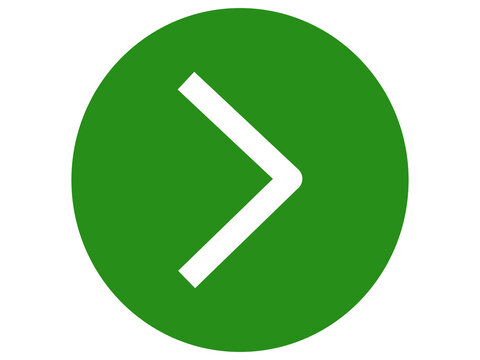 Green circle button icon with a white forward arrow symbol