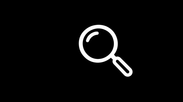 Animated magnifying glass search video