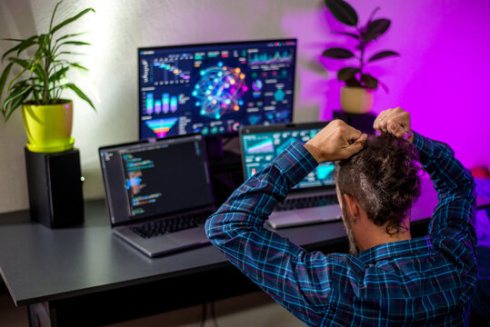 Developer at Multi-Screen Workstation