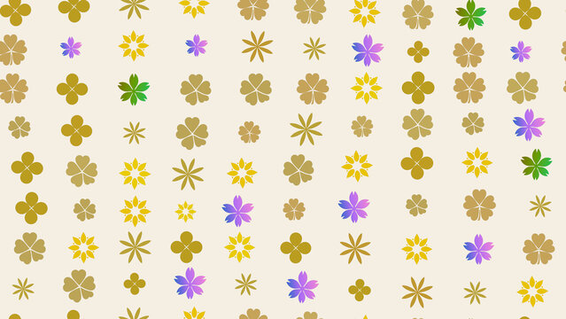 Floral and clover pattern