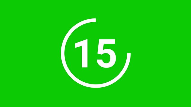 twenty second reverse countdown timer animation video