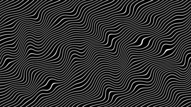 Wavy lines optical illusions animation video