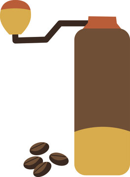 Manual Hand Coffee Grinder Illustration