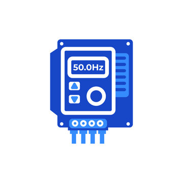 Variable Frequency Drive VFD Inverter Motor Speed Controller Vector Icon