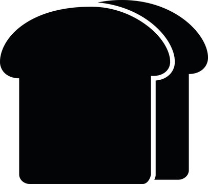 Black sliced bread food icon silhouette transparent PNG file
