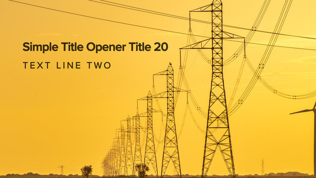 Simple Title Opener Set 1 Title 20