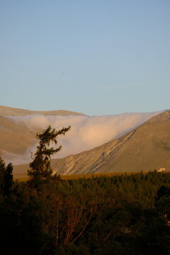 Mountain landscape near Lake Tekapo New Zealand