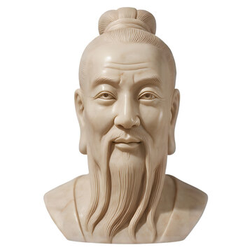 Confucius statue portrait showcasing traditional Chinese wisdom philosophy cultural heritage ancient teachings education and the enduring influence of ethical living