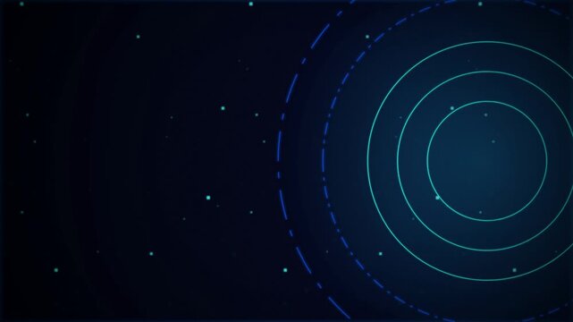 Radar HUD rings scanning glowing pixels seamless loop background