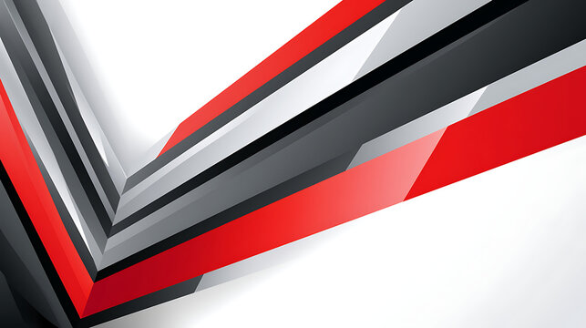 Geometric red and gray abstract pattern creates a dynamic angled background design contemporary