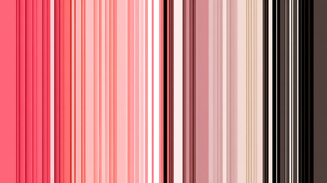 Vertical striped pattern transitions from salmon pink to dark brown showcasing a gradient effect