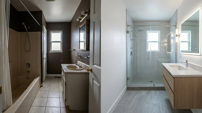 Bathroom Renovation Before and After - Modern Makeover