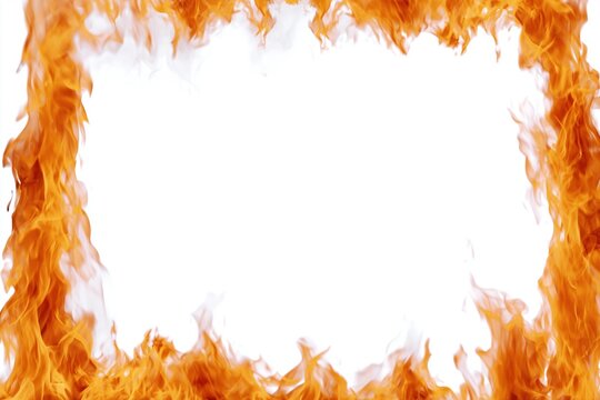The Flaming Frame Surrounding a Bright White Center for Dramatic Effect