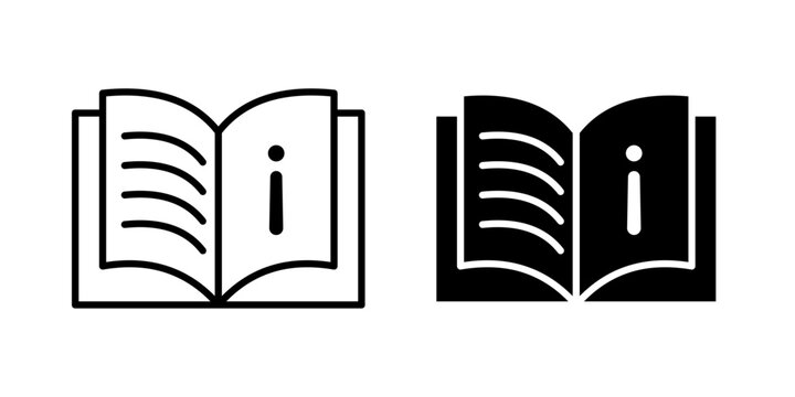 guide book icon representing learning, instructions, reference materials, knowledge, and helpful information. Ideal for education, tutorials, manuals, travel guides, and informational designs.