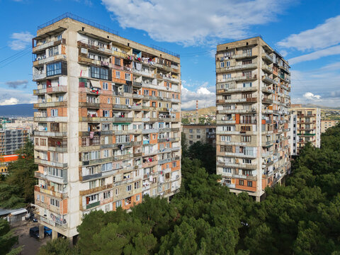 Late Soviet-era Apartment Blocks in tbilisi, Georgia