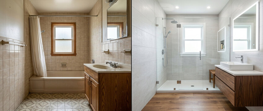 Bathroom Renovation: Before and After Comparison of Old vs Modern Design