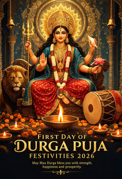 Goddess Durga Celebrating First Day Of Durga Puja Festivities 2026
