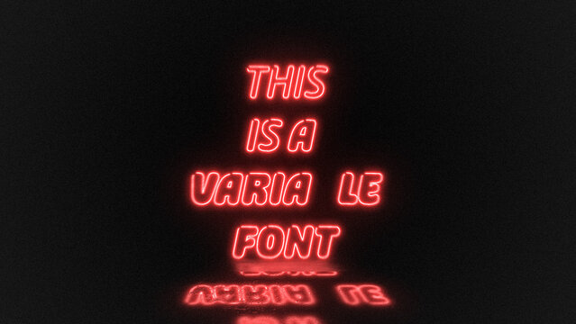 Variable Font Flickering Neon Title