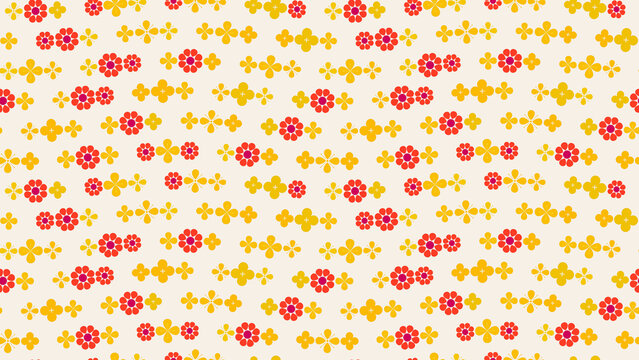 Red and Yellow Floral Pattern