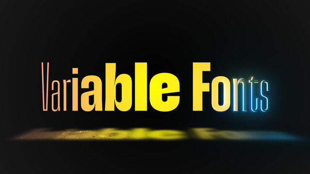 Variable Font Colorful Glowing Title
