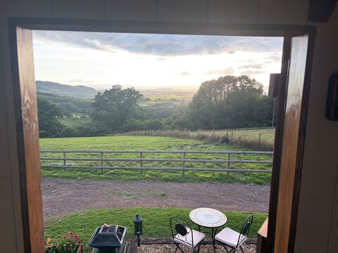 Sunset views over the Monmouthshire countryside